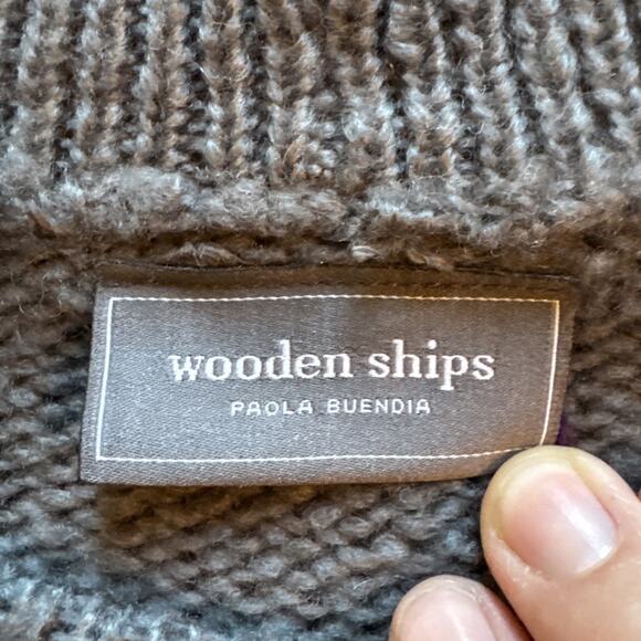 Wooden Ships "SKI" Womens SM/MED Mohair/Wool Blend Colorblock Sweater Pullover - Picture 3 of 15